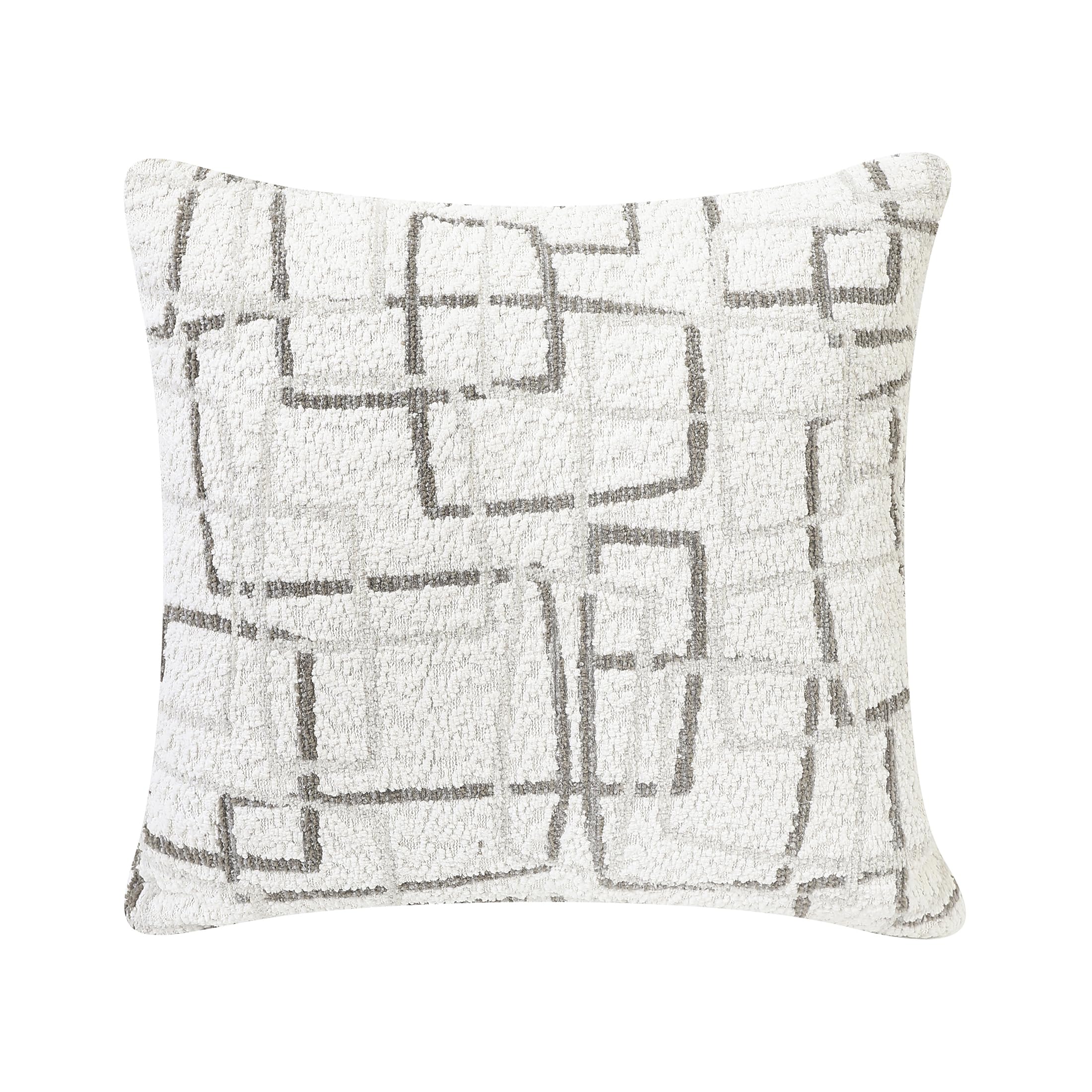 Lexicon 3-Piece Chenille Sectional Sofa with Reversible Cushions, Removable Cushion Covers, 6 Accent Pillows, 131 Inch Modern L-Shaped Sectional Couch for Living Room, 5 Seater, Beige - Image 9