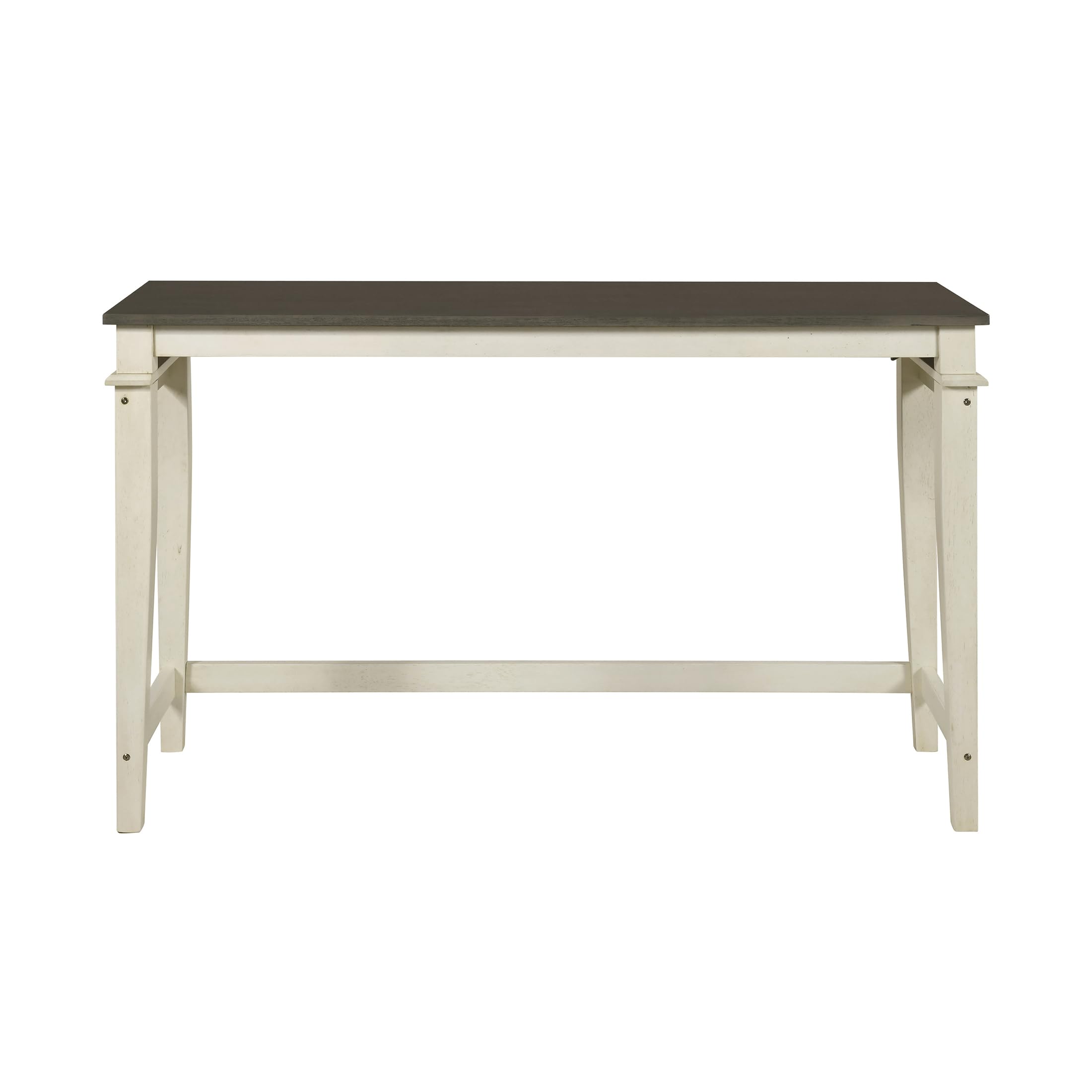 Lexicon 4 Piece Counter Height Bar Table with 3 Stools, Power Outlets, Rubberwood Frame Kitchen Table with 3 Padded Stools, Charging Ports for Small Spaces, Ash Veneer Walnut and Buttermilk Finish - Image 15