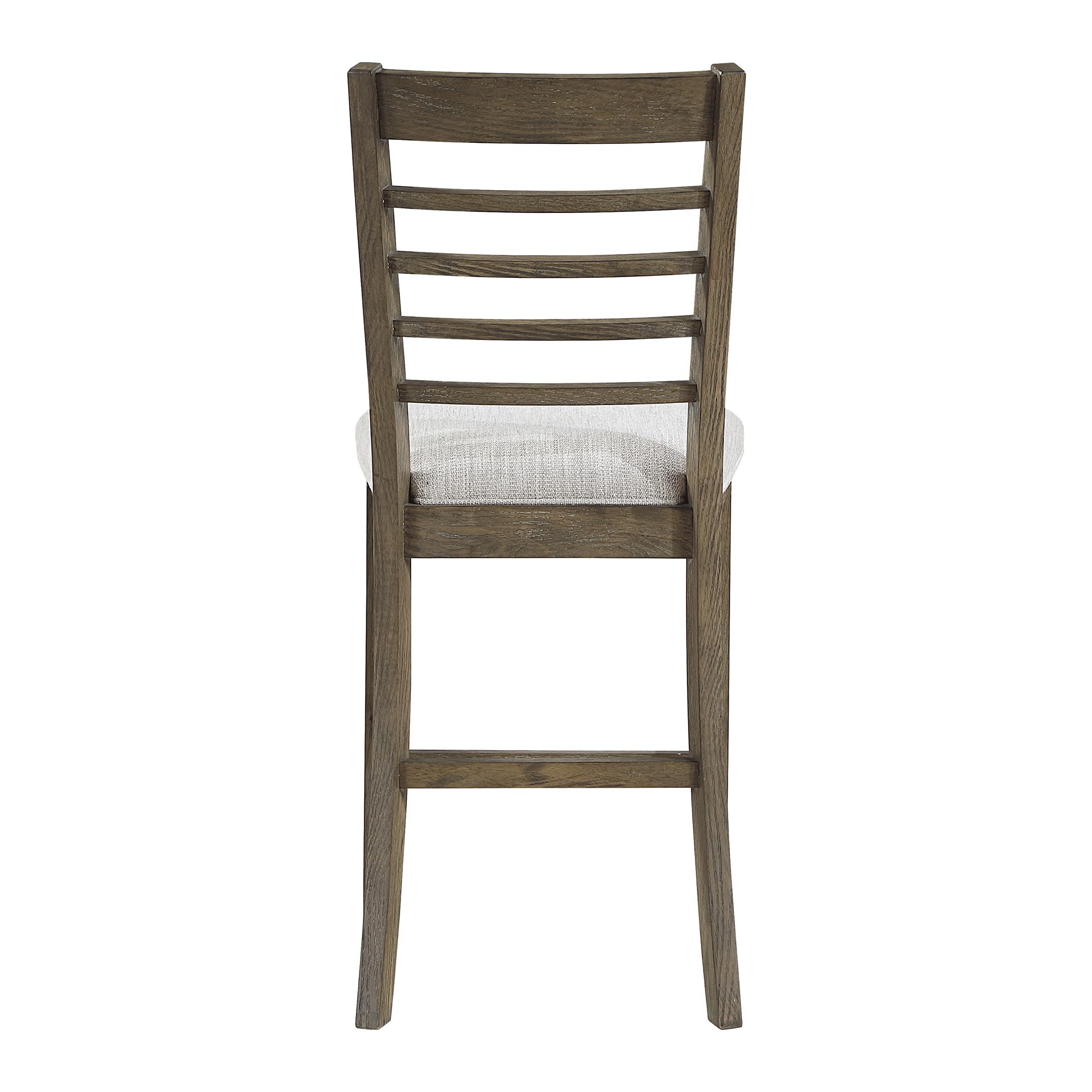 Lexicon 6 Piece Counter Height Dining Table Set, Wooden Counter Height Dining Room Set for 6, Including 1 Kitchen Table, 4 Upholstered Ladder Back Chairs and 1 Bench, Light Brown/Gray - Image 18