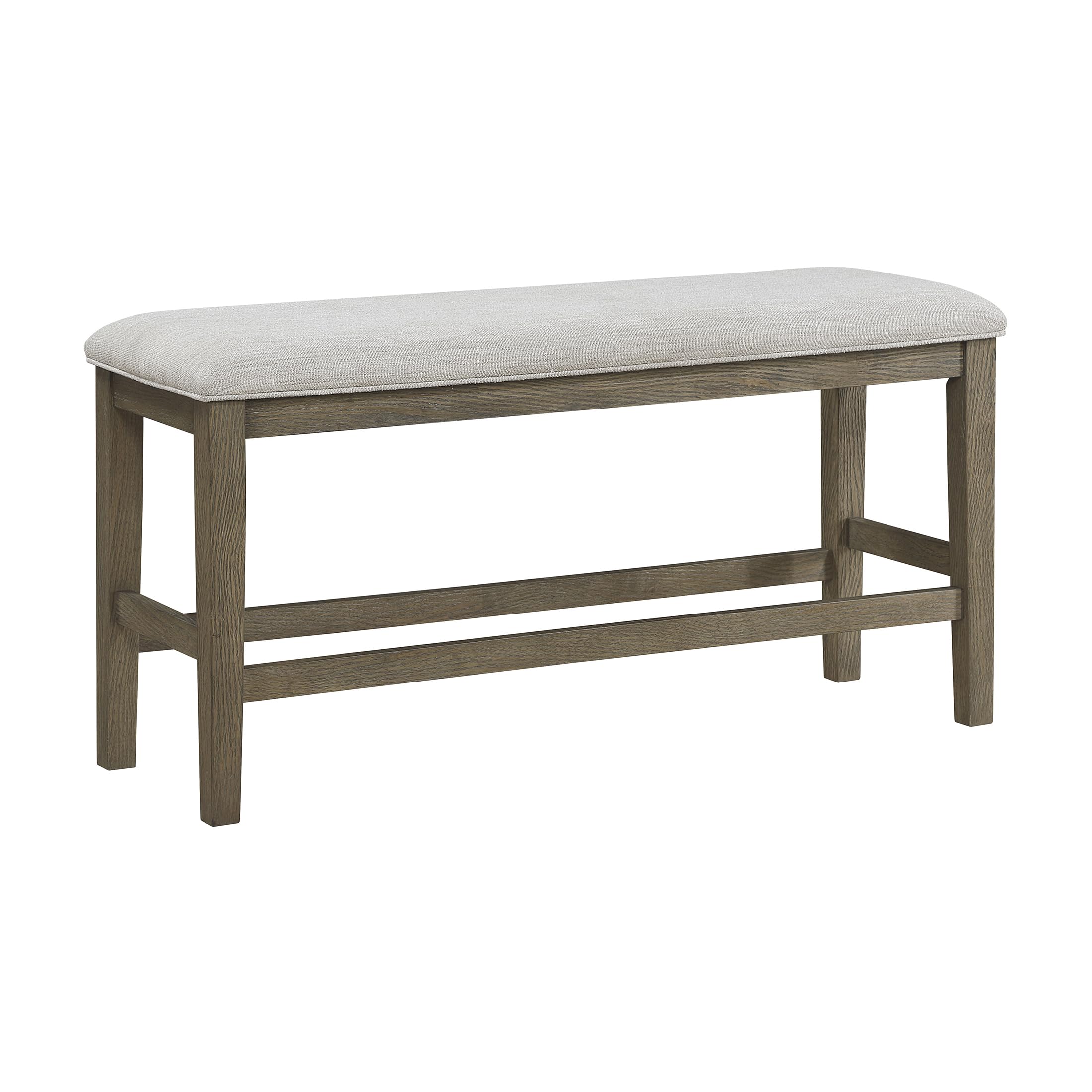 Lexicon 6 Piece Counter Height Dining Table Set, Wooden Counter Height Dining Room Set for 6, Including 1 Kitchen Table, 4 Upholstered Ladder Back Chairs and 1 Bench, Light Brown/Gray - Image 20