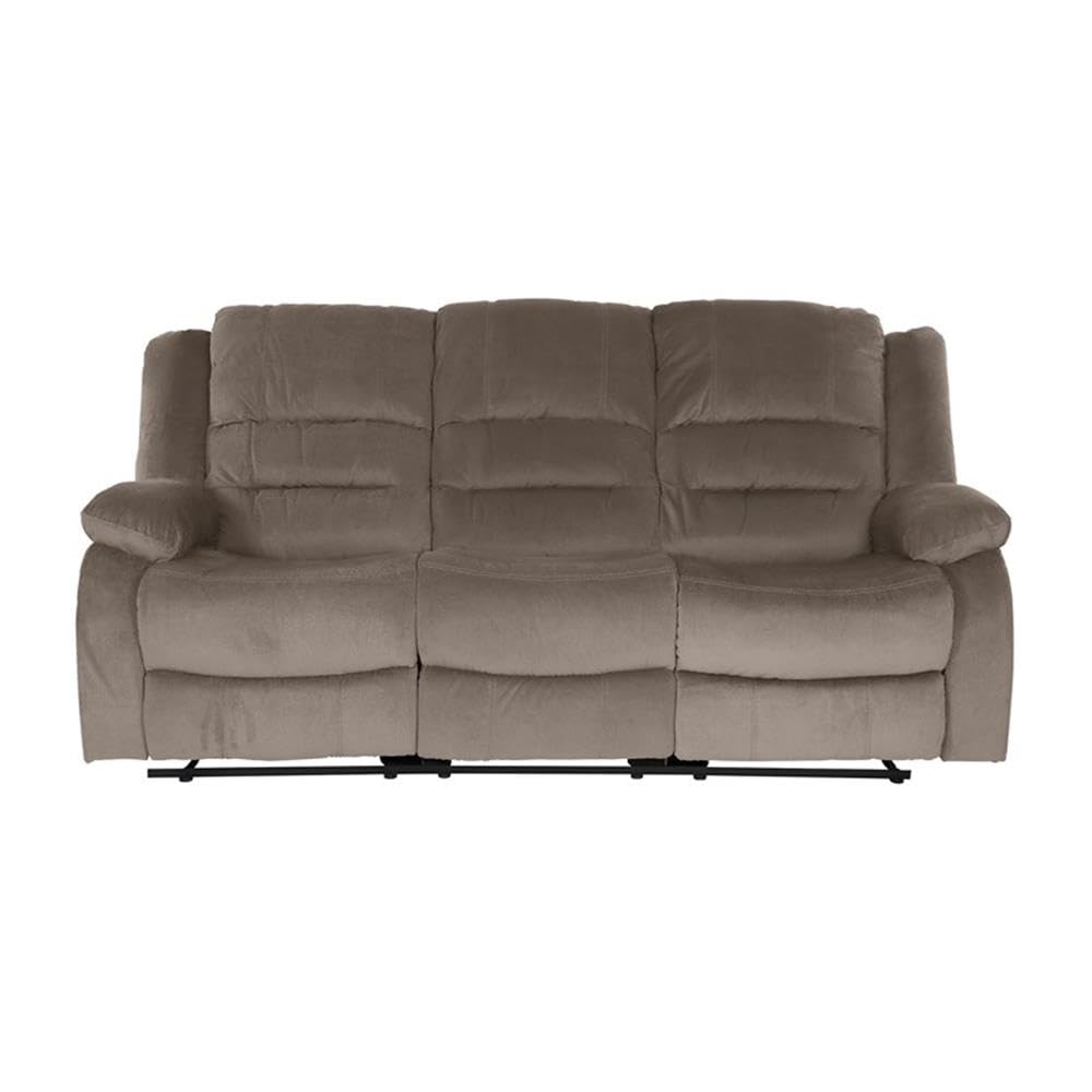 Lexicon Azrael Fabric Double Manual Reclining Sofa, 82" W, Chocolate - Image 4