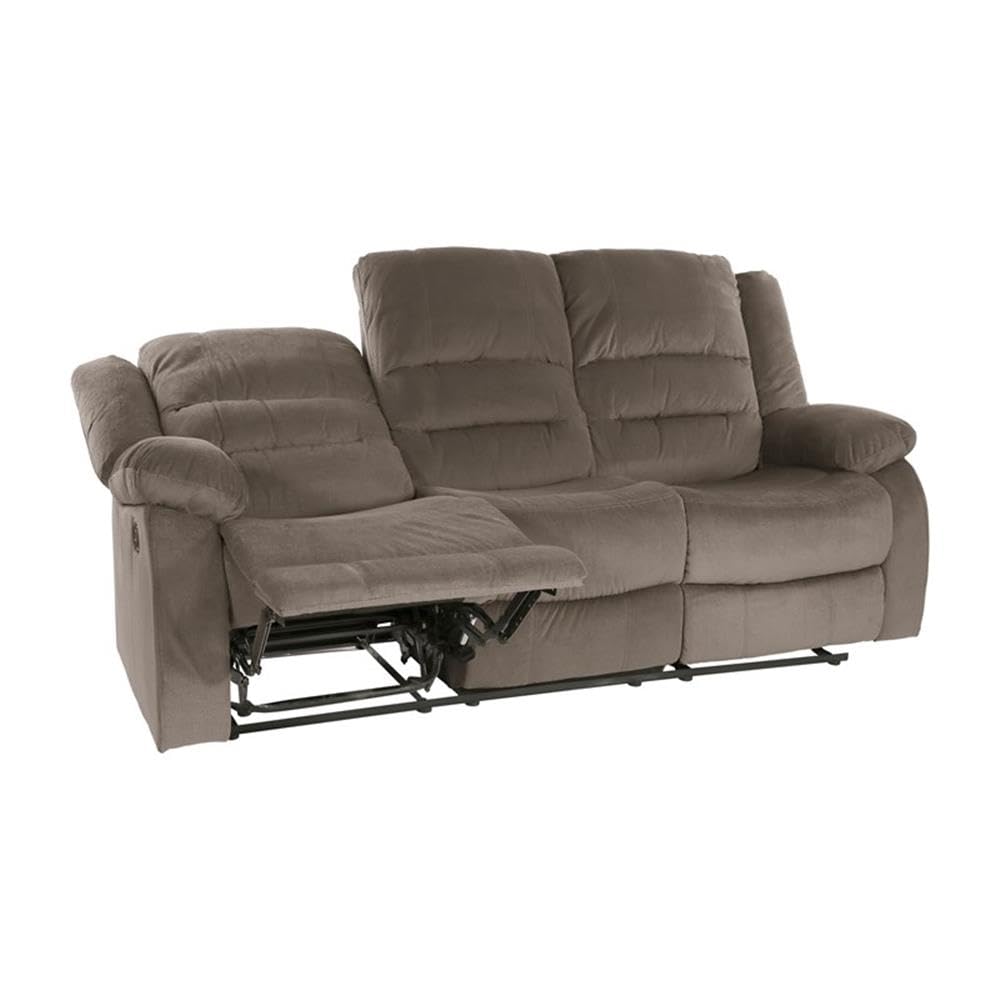 Lexicon Azrael Fabric Double Manual Reclining Sofa, 82" W, Chocolate - Image 7