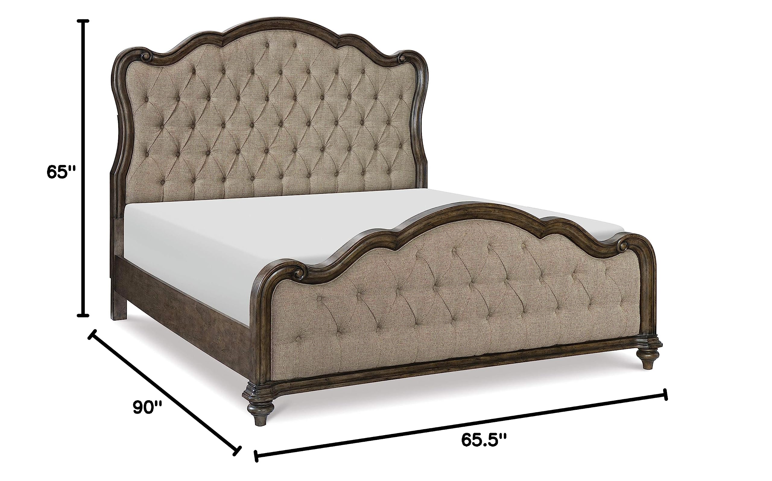 Lexicon Brinley Panel Bed, Queen, Brown Oak - Image 7