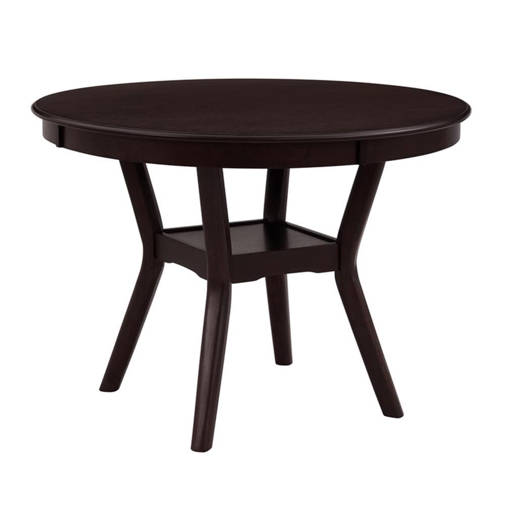 Lexicon Gresham 42.5" Dia Round Dining Table Set, 5-Piece Pack, Espresso - Image 4