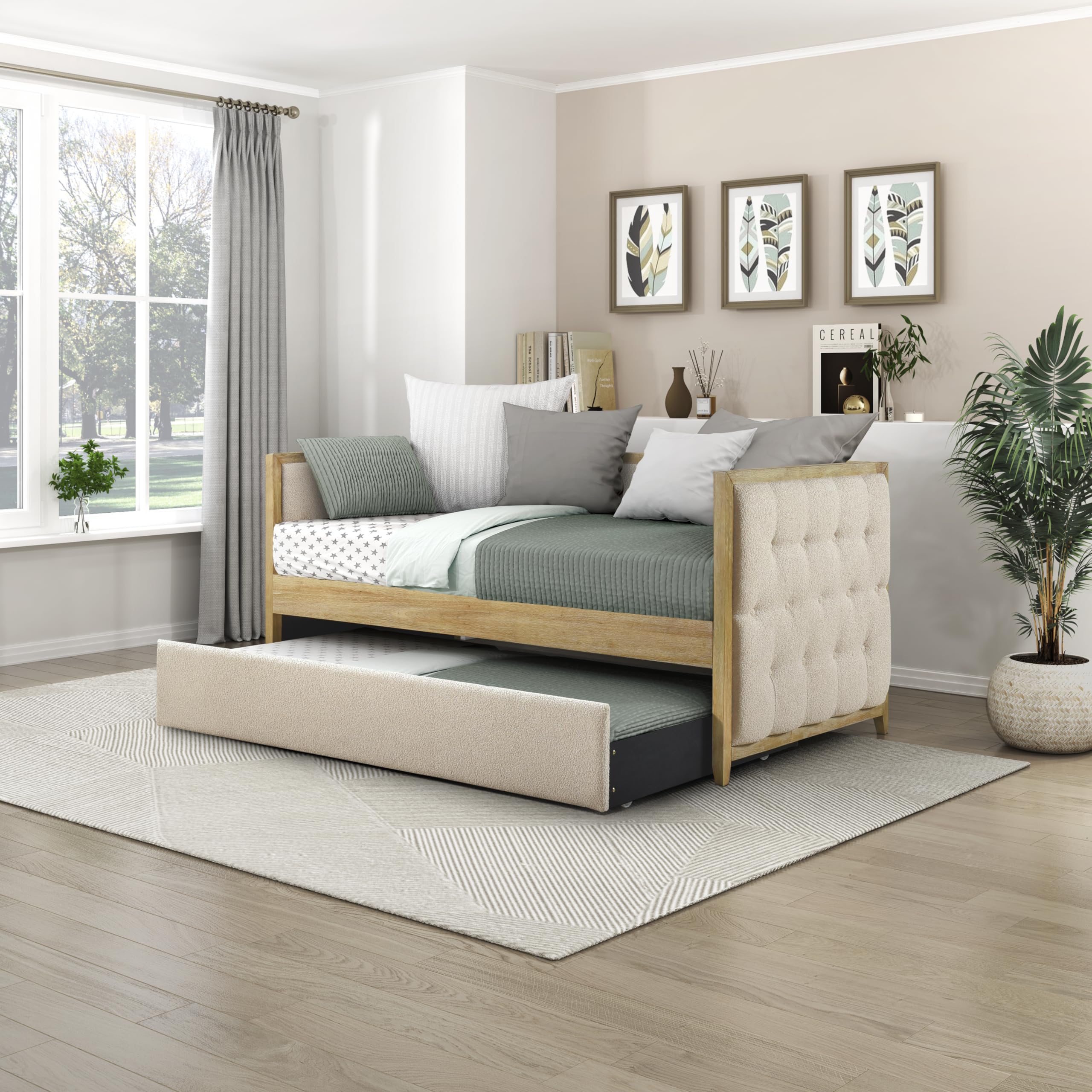 Lexicon Howth Daybed with Trundle, Twin/Twin, Natural - Image 3