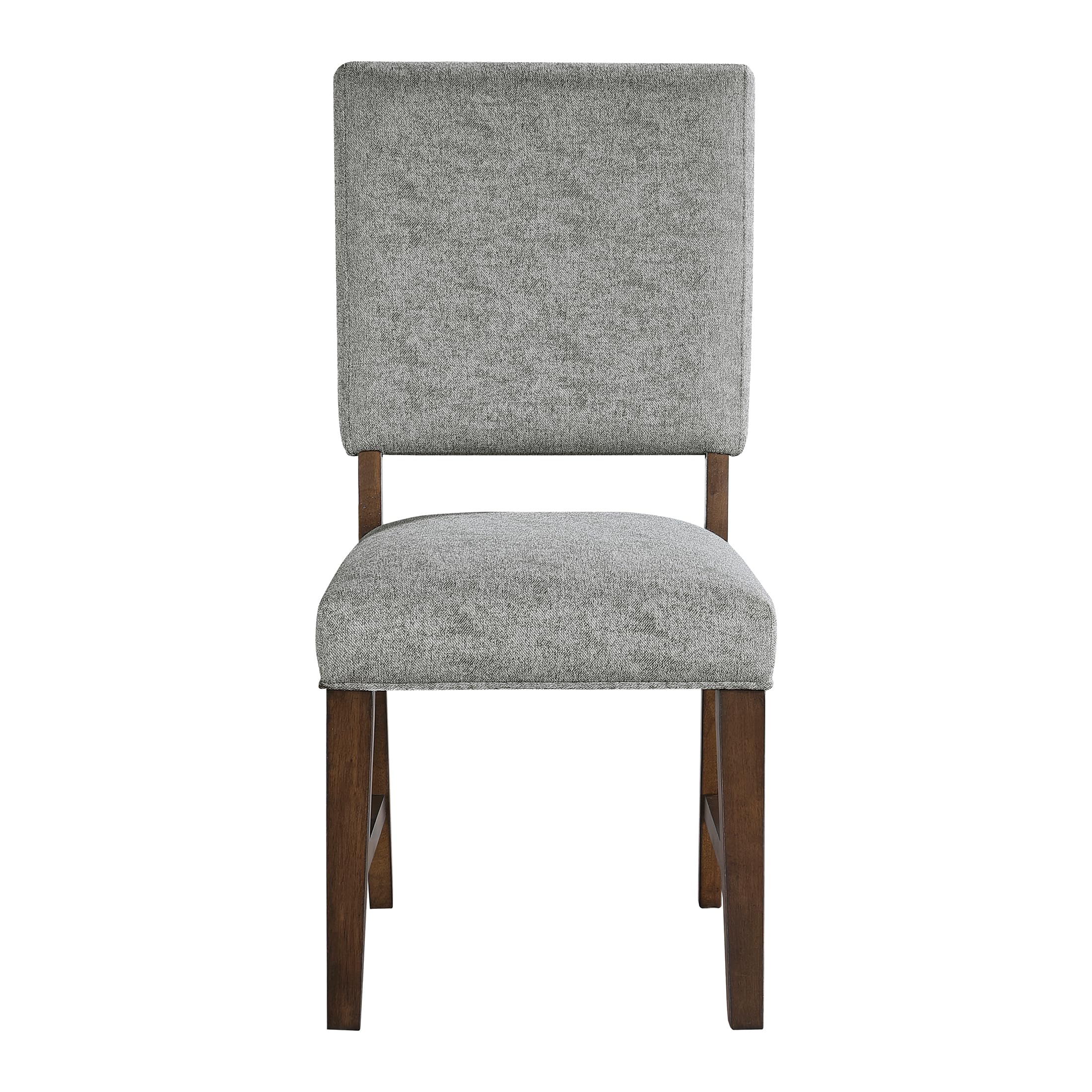 Lexicon Kitchen & Dining Room Chairs, Dining Chairs Set of 2, Linen Fabric Upholstered Dining Chairs, Solid Rubber Wood Armless Dining Chairs, Modern Dining Chair, Easy Assembly, Gray/Walnut - Image 5