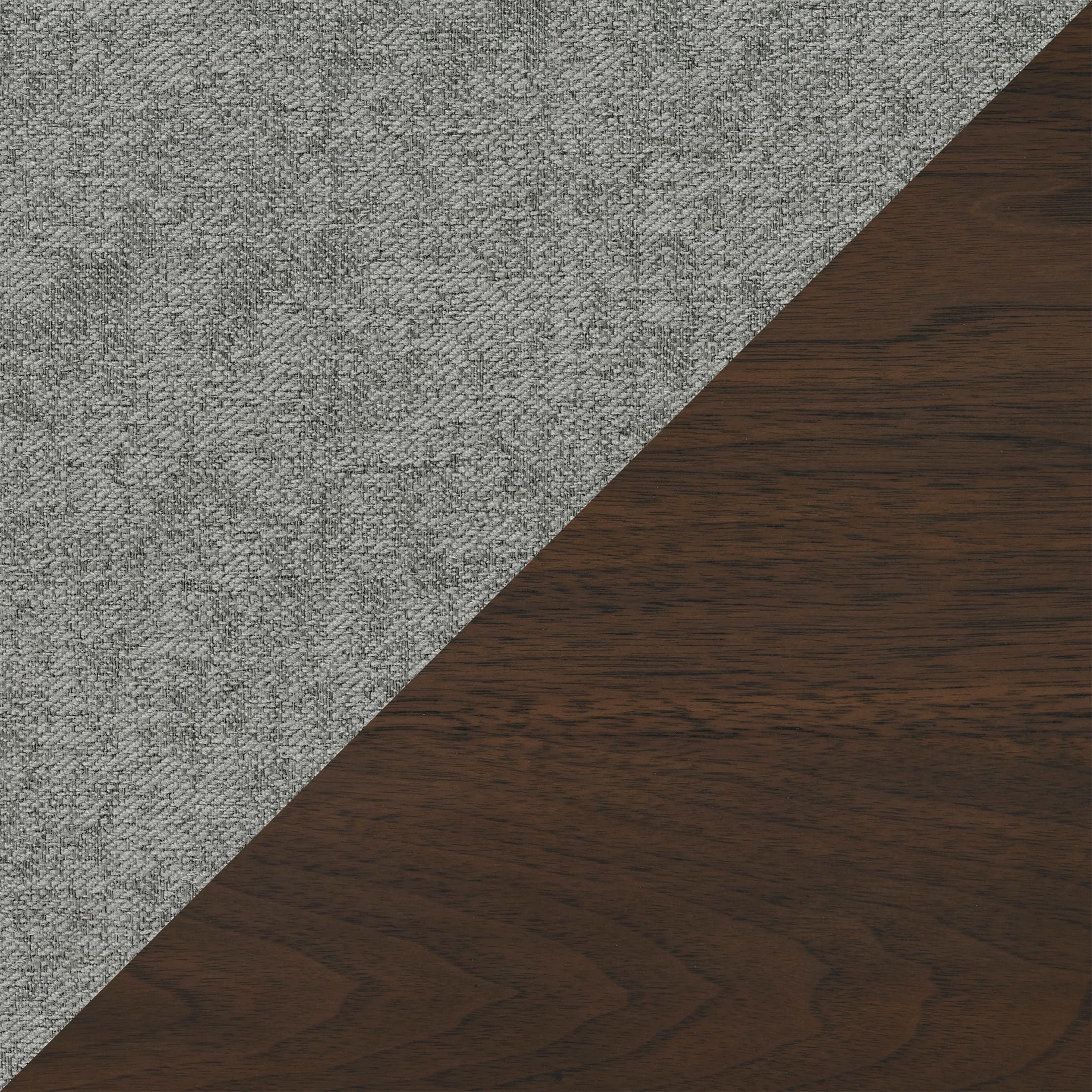 Lexicon Kitchen & Dining Room Chairs, Dining Chairs Set of 2, Linen Fabric Upholstered Dining Chairs, Solid Rubber Wood Armless Dining Chairs, Modern Dining Chair, Easy Assembly, Gray/Walnut - Image 8