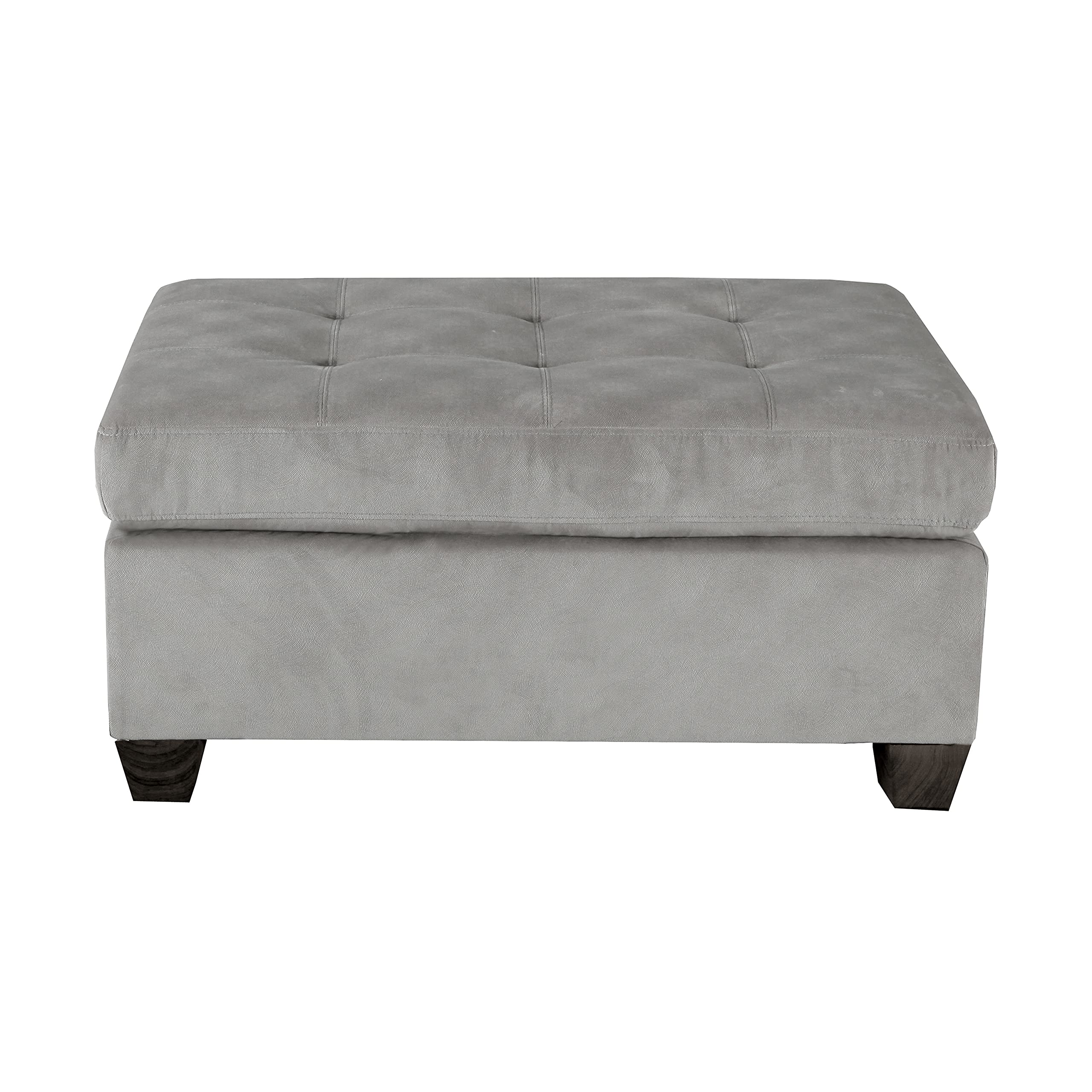 Lexicon Lewis Velvet Accent Ottoman, 37.5" W, Taupe - Image 4