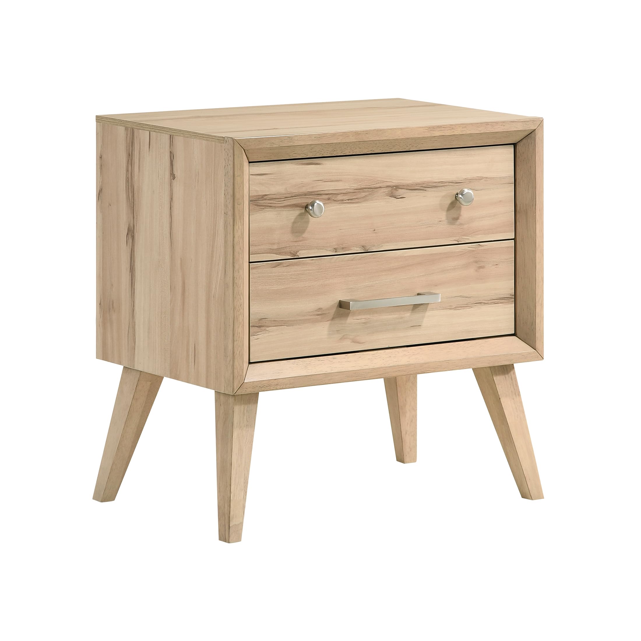 Lexicon Loïc Wood 2-Drawers Nightstand, Natural Oak - Image 3