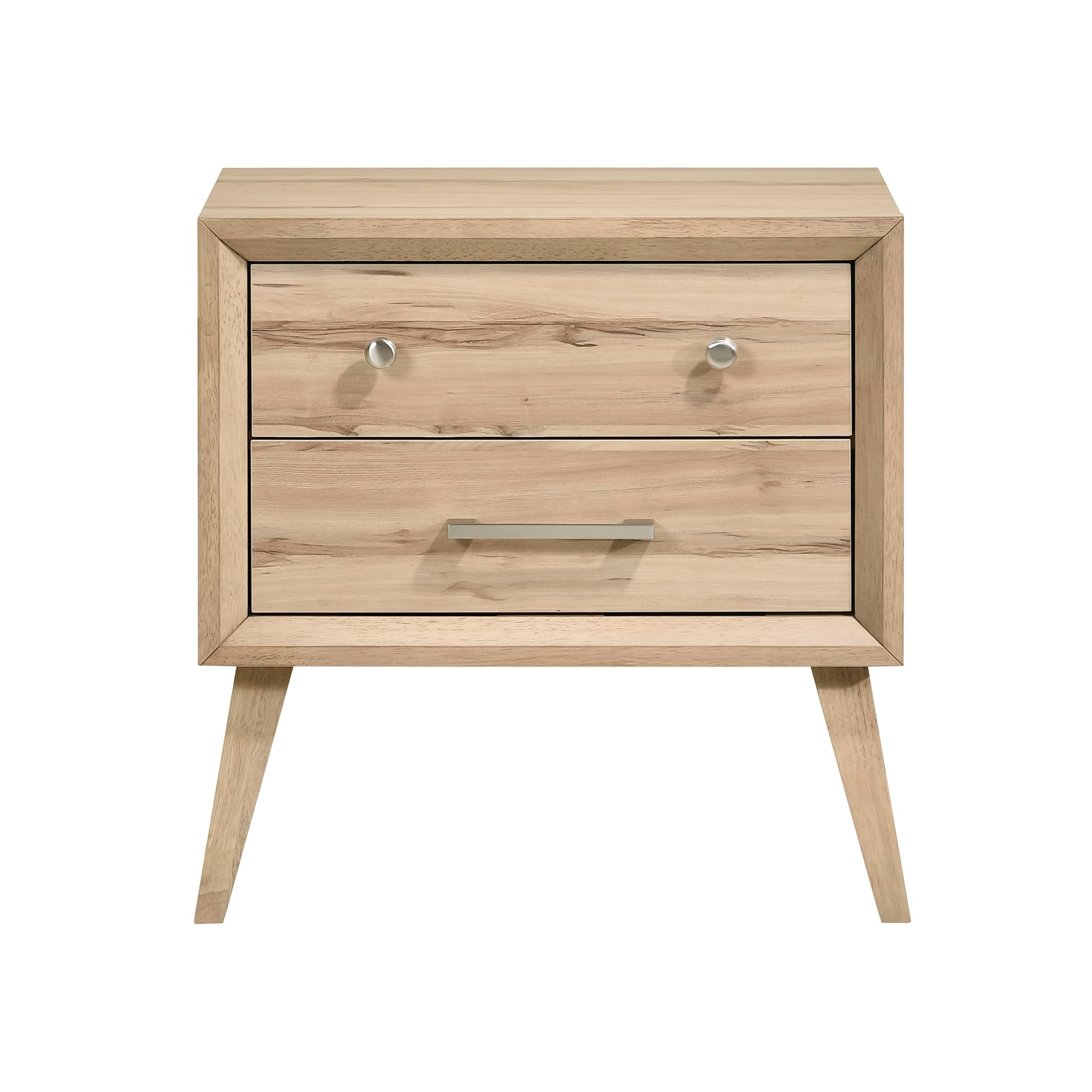 Lexicon Loïc Wood 2-Drawers Nightstand, Natural Oak - Image 4