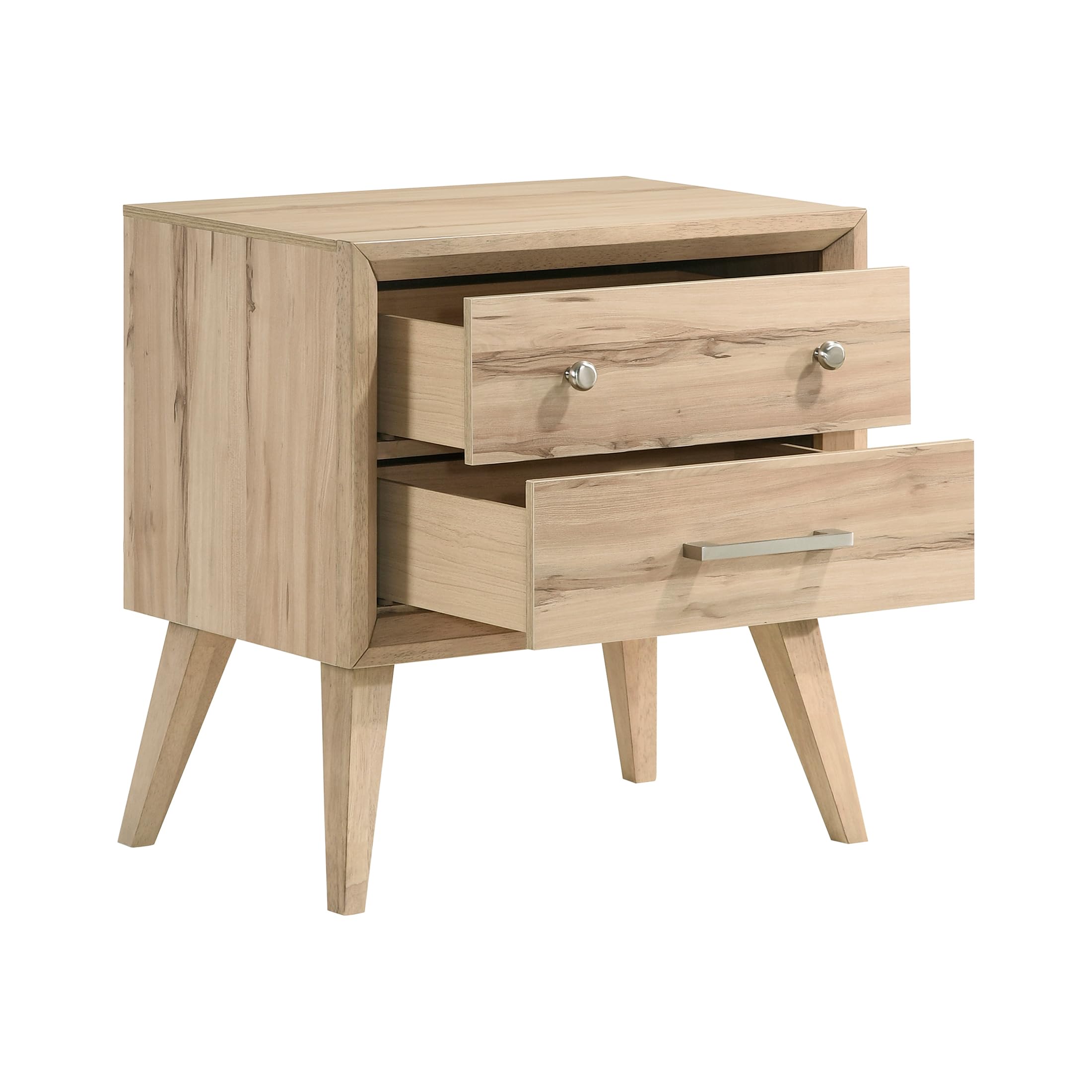 Lexicon Loïc Wood 2-Drawers Nightstand, Natural Oak - Image 5