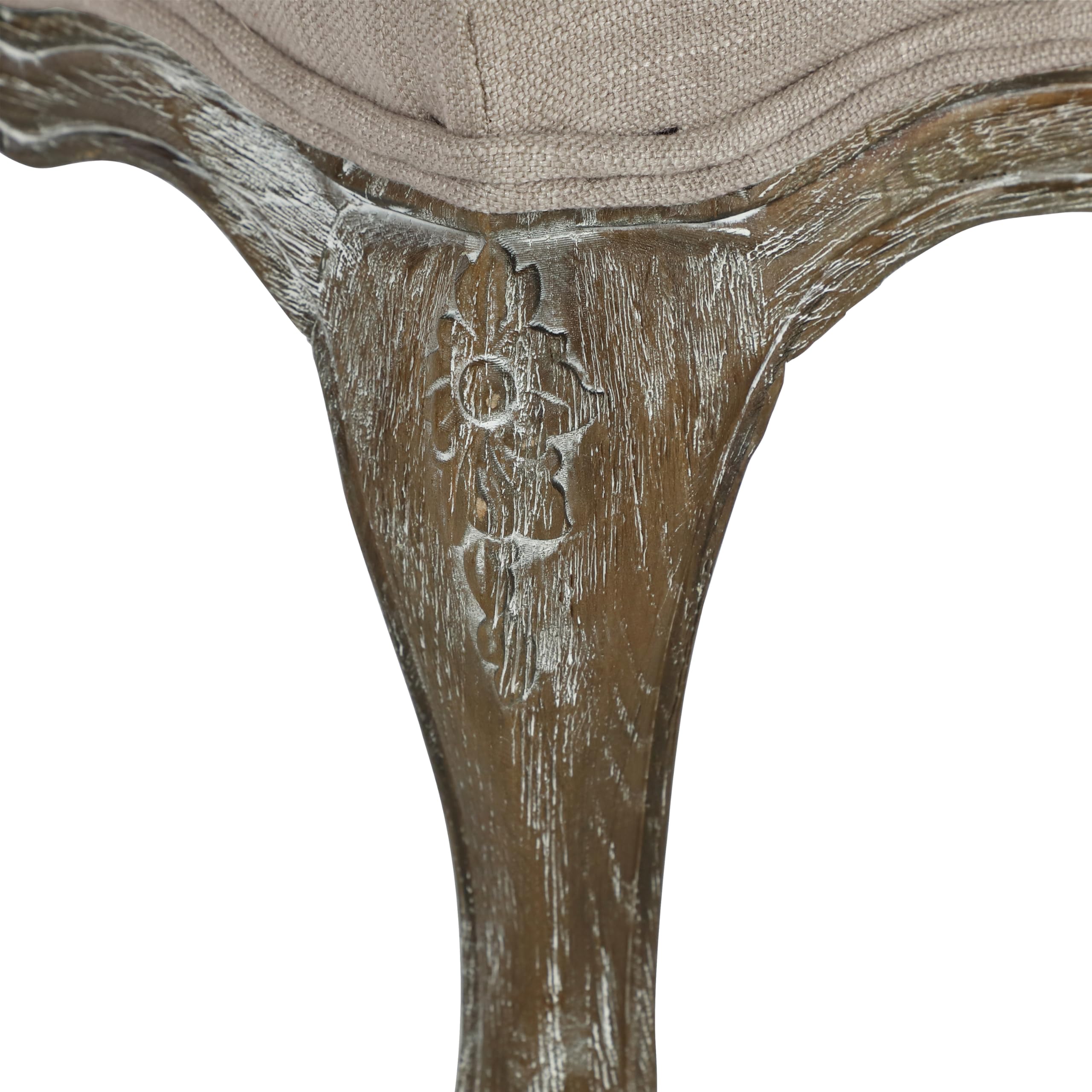 Lexicon Parlier Show Wood Accent Chair - Mid Century Modern Chair for Living Room, Traditional French Country Style, Padded Arms, Reversible Cushion, Solid Wood Frame, Arrives Assembled, Neutral - Image 10