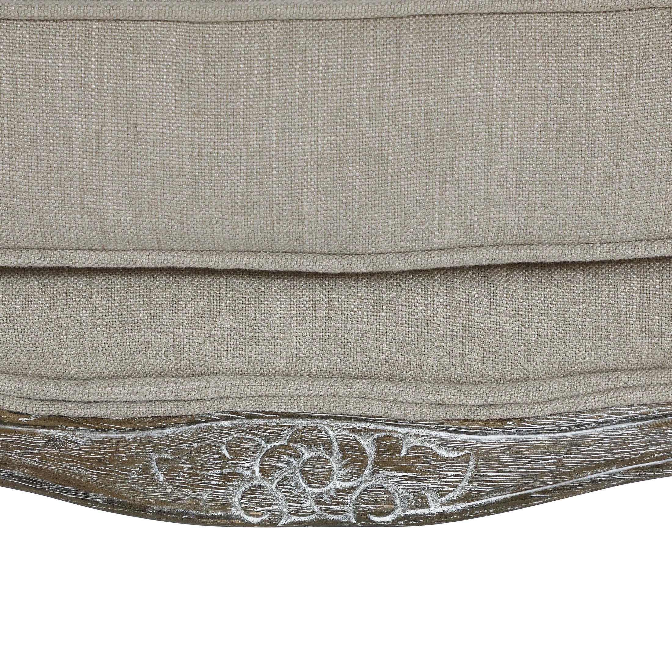 Lexicon Parlier Show Wood Accent Chair - Mid Century Modern Chair for Living Room, Traditional French Country Style, Padded Arms, Reversible Cushion, Solid Wood Frame, Arrives Assembled, Neutral - Image 11