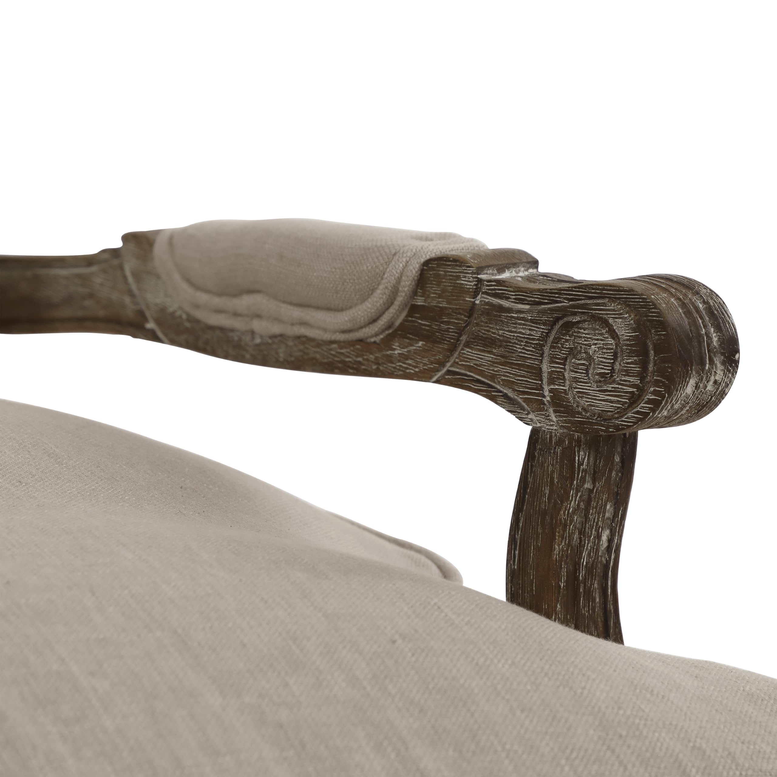 Lexicon Parlier Show Wood Accent Chair - Mid Century Modern Chair for Living Room, Traditional French Country Style, Padded Arms, Reversible Cushion, Solid Wood Frame, Arrives Assembled, Neutral - Image 8