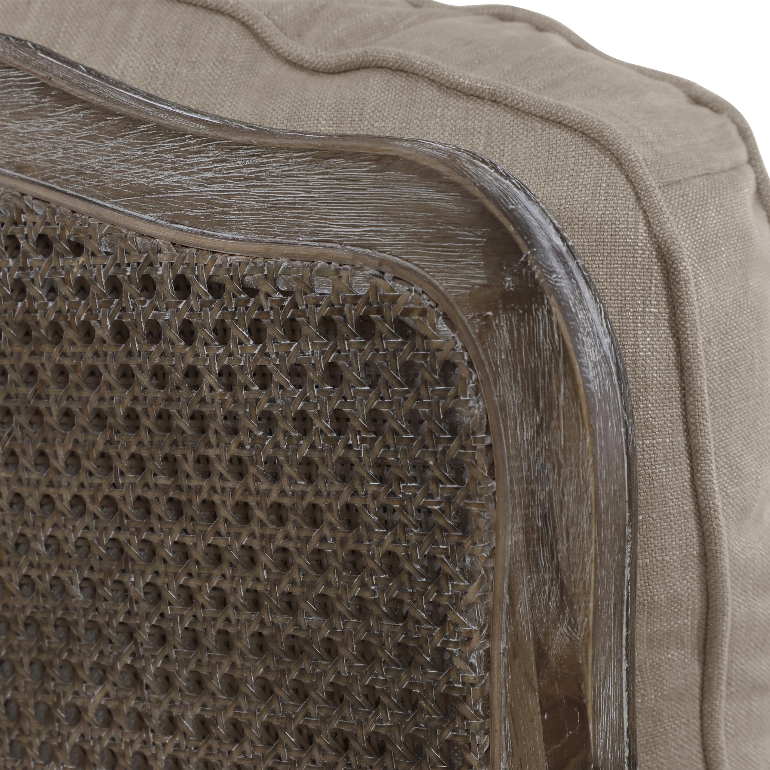 Lexicon Parlier Show Wood Accent Chair - Mid Century Modern Chair for Living Room, Traditional French Country Style, Padded Arms, Reversible Cushion, Solid Wood Frame, Arrives Assembled, Neutral - Image 9