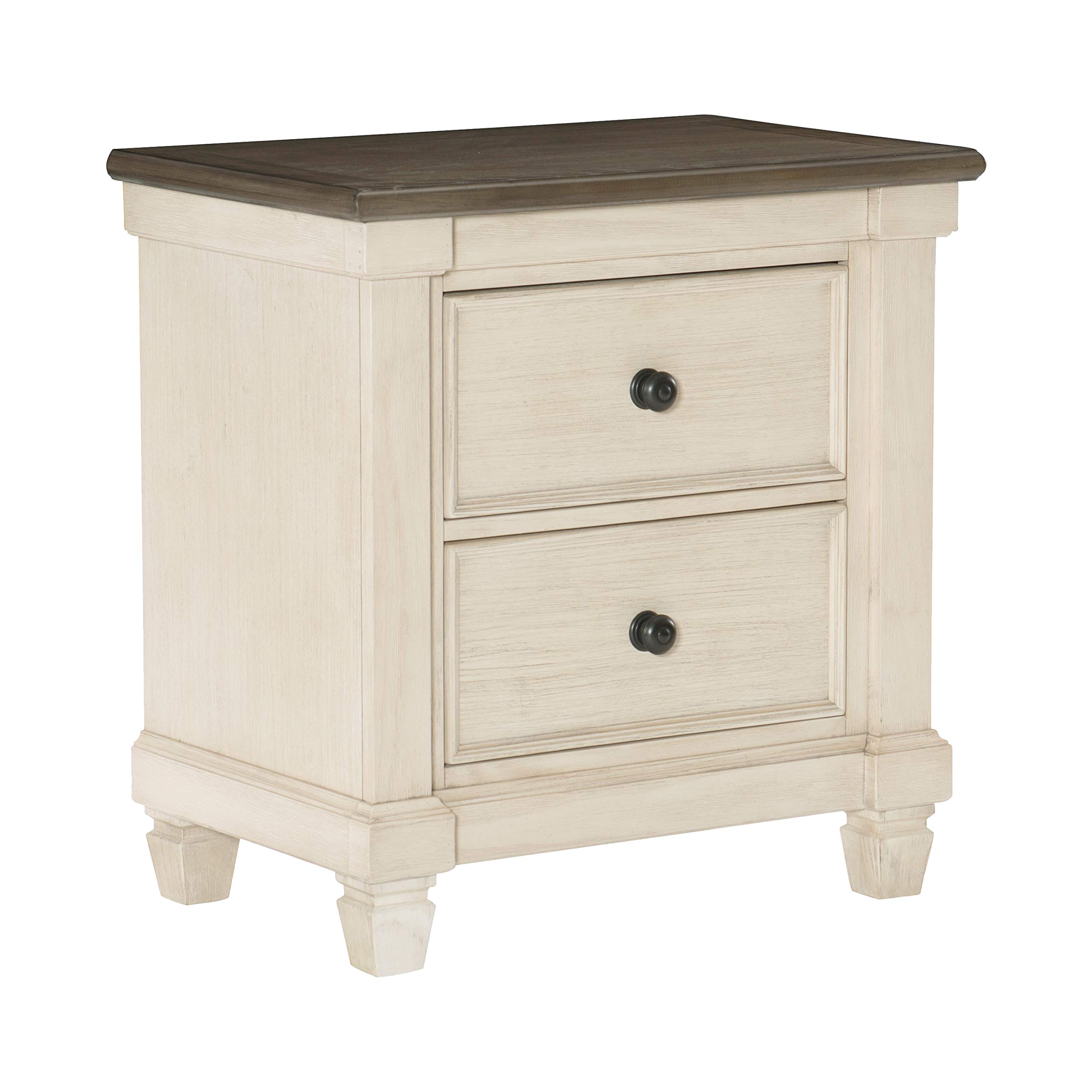 Lexicon Penza 2-Drawer Nightstand, Antique White/Rosy Brown - Image 3