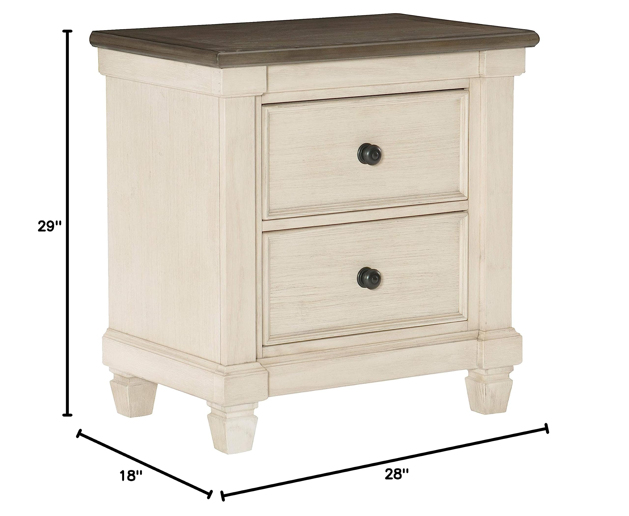 Lexicon Penza 2-Drawer Nightstand, Antique White/Rosy Brown - Image 7