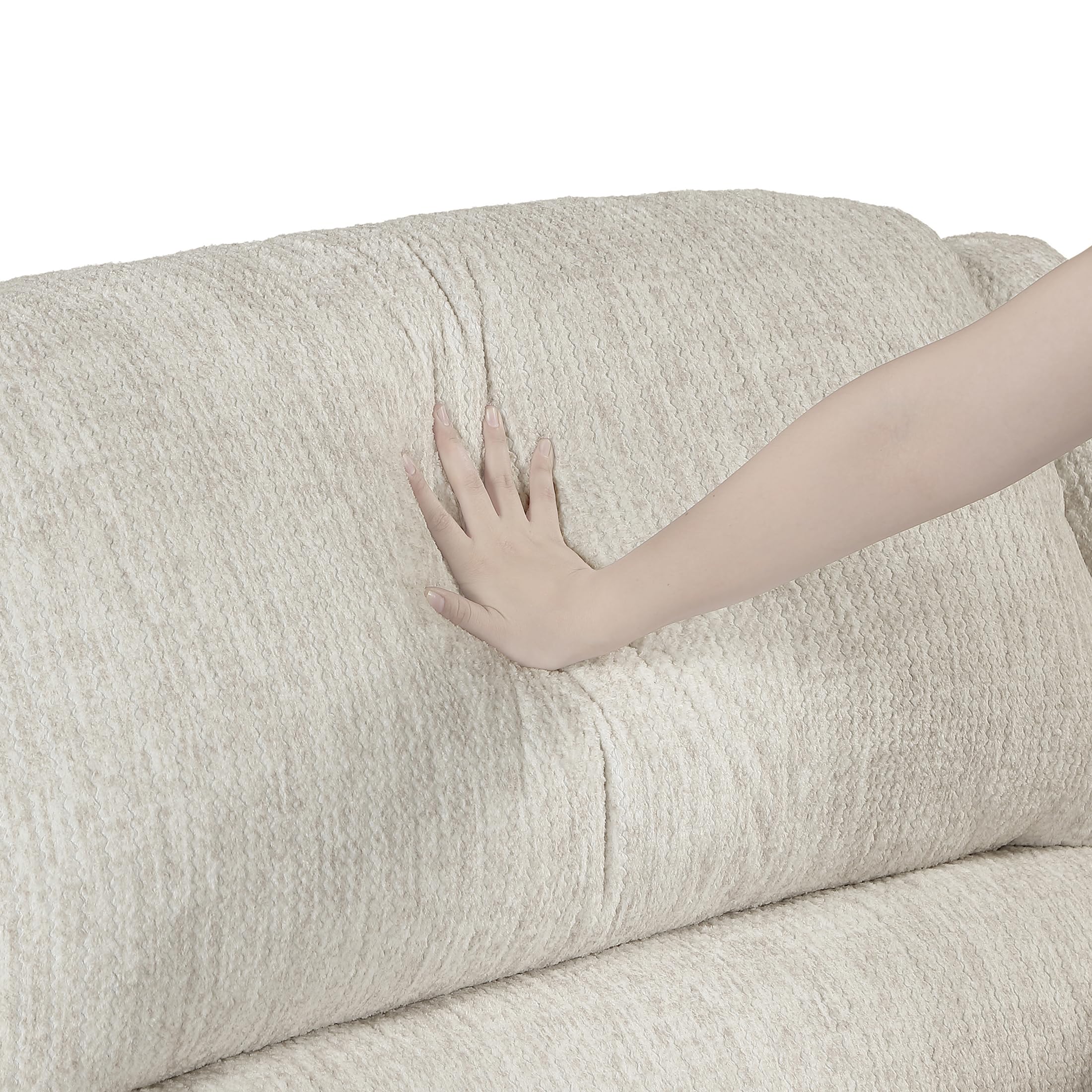 Lexicon Power Reclining Chair-Textured Microfiber Wall Hugger Recliner with Charging Ports, Pillow Top Arms, for Living Room/Theater Seating/Apartment, Easy Assembly, Vanilla Beige - Image 17