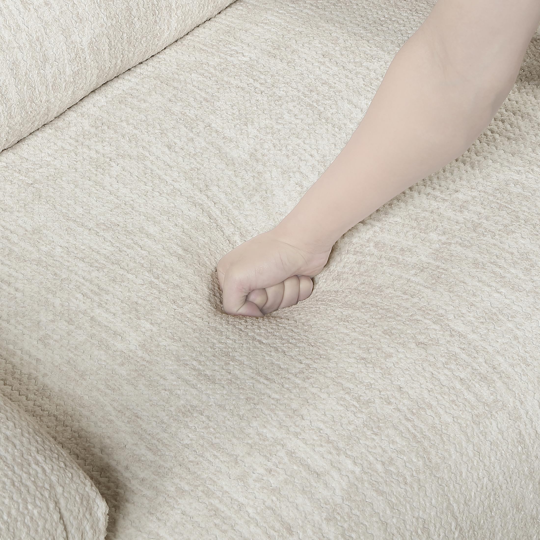 Lexicon Power Reclining Chair-Textured Microfiber Wall Hugger Recliner with Charging Ports, Pillow Top Arms, for Living Room/Theater Seating/Apartment, Easy Assembly, Vanilla Beige - Image 18