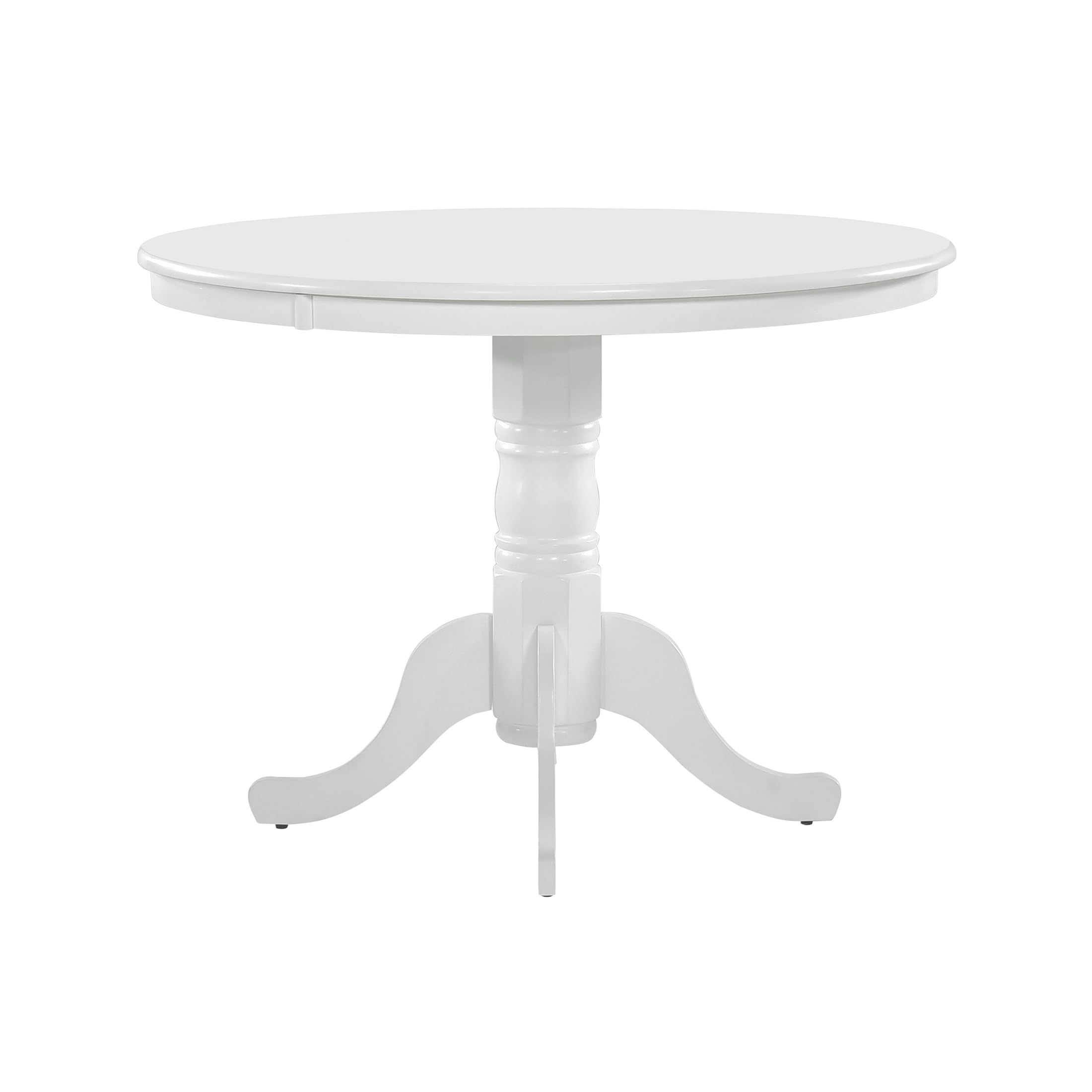 Lexicon Round Dining Table, 39 Inch Kitchen Table Small Table Modern Wood Desk for Dining Room and Kitchen, Small Dining Table for 4 with Wood Pedestal, White - Image 3
