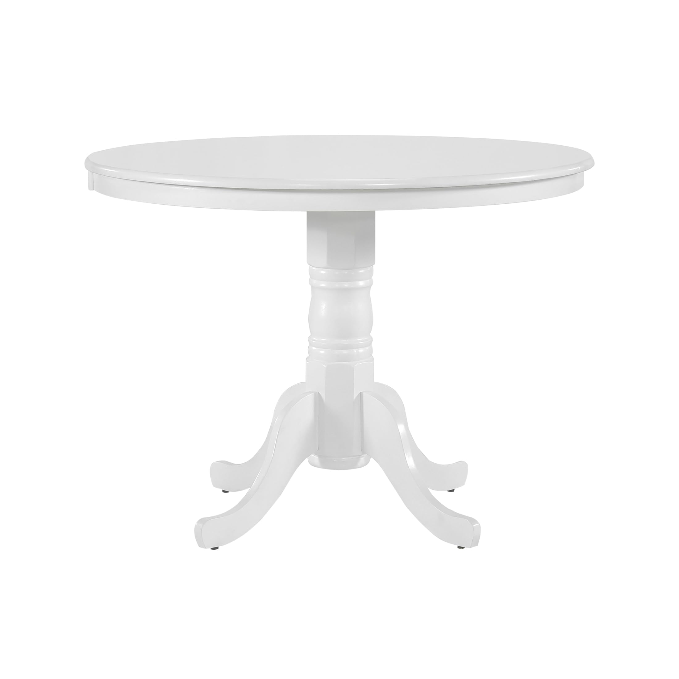 Lexicon Round Dining Table, 39 Inch Kitchen Table Small Table Modern Wood Desk for Dining Room and Kitchen, Small Dining Table for 4 with Wood Pedestal, White - Image 4