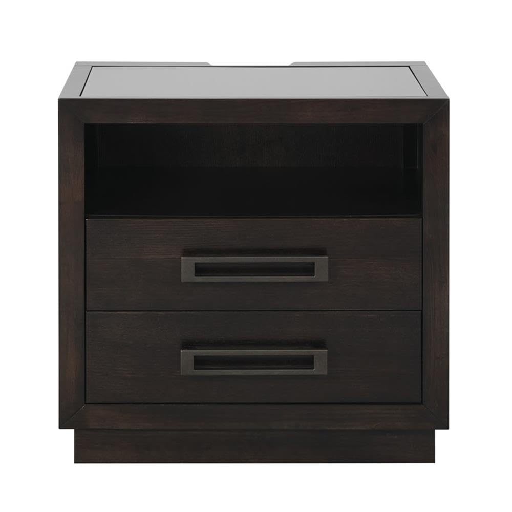 Lexicon Samiah 2-Drawer Nightstand, Charcoal - Image 4