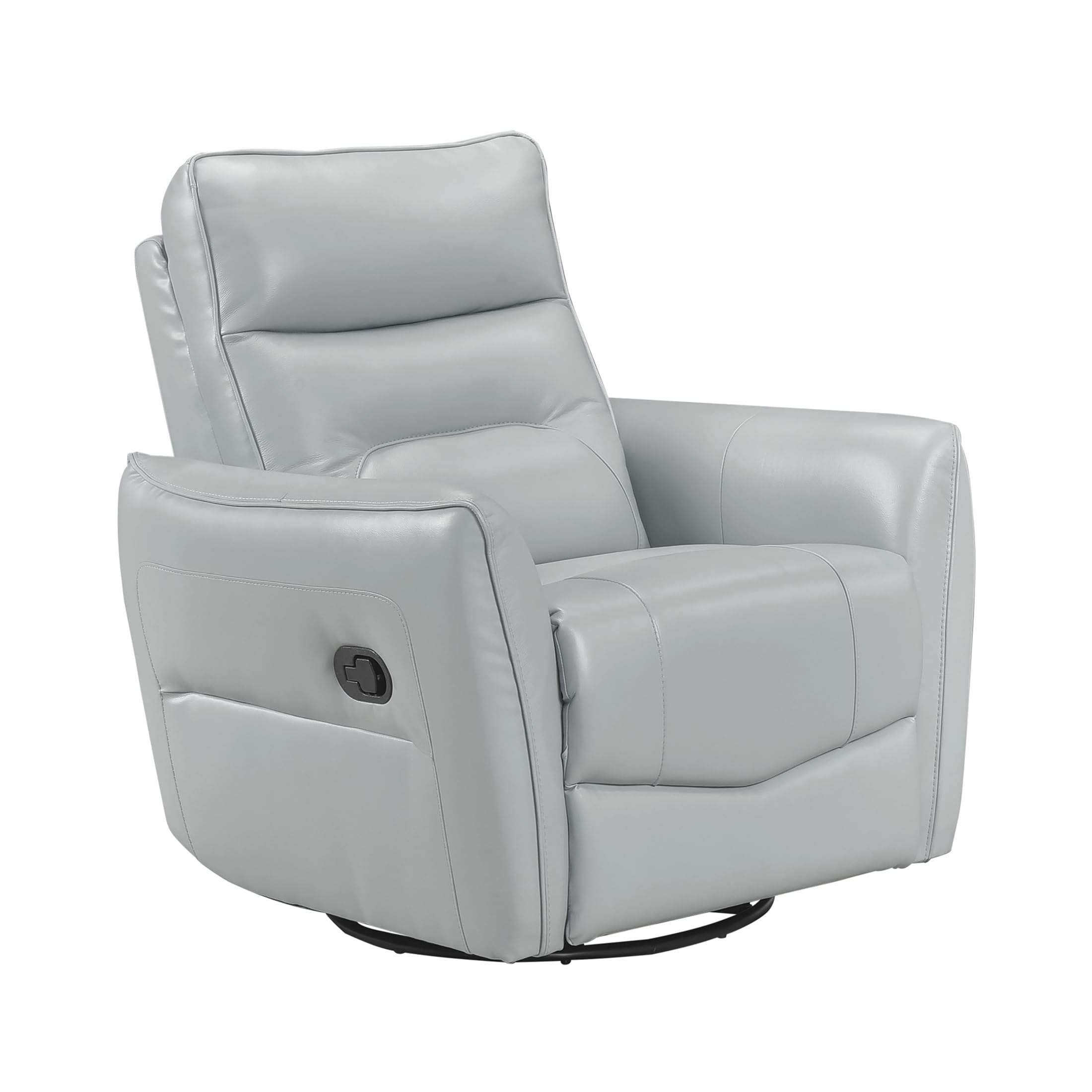 Lexicon Swivel Glider Reclining Chair, Top Grain Leather Match Manual Recliner, Comfy Nursery Glider Recliner, Swivel Reclining Chair for Living Room/Office/Bedroom/Apartment, Aqua - Image 10