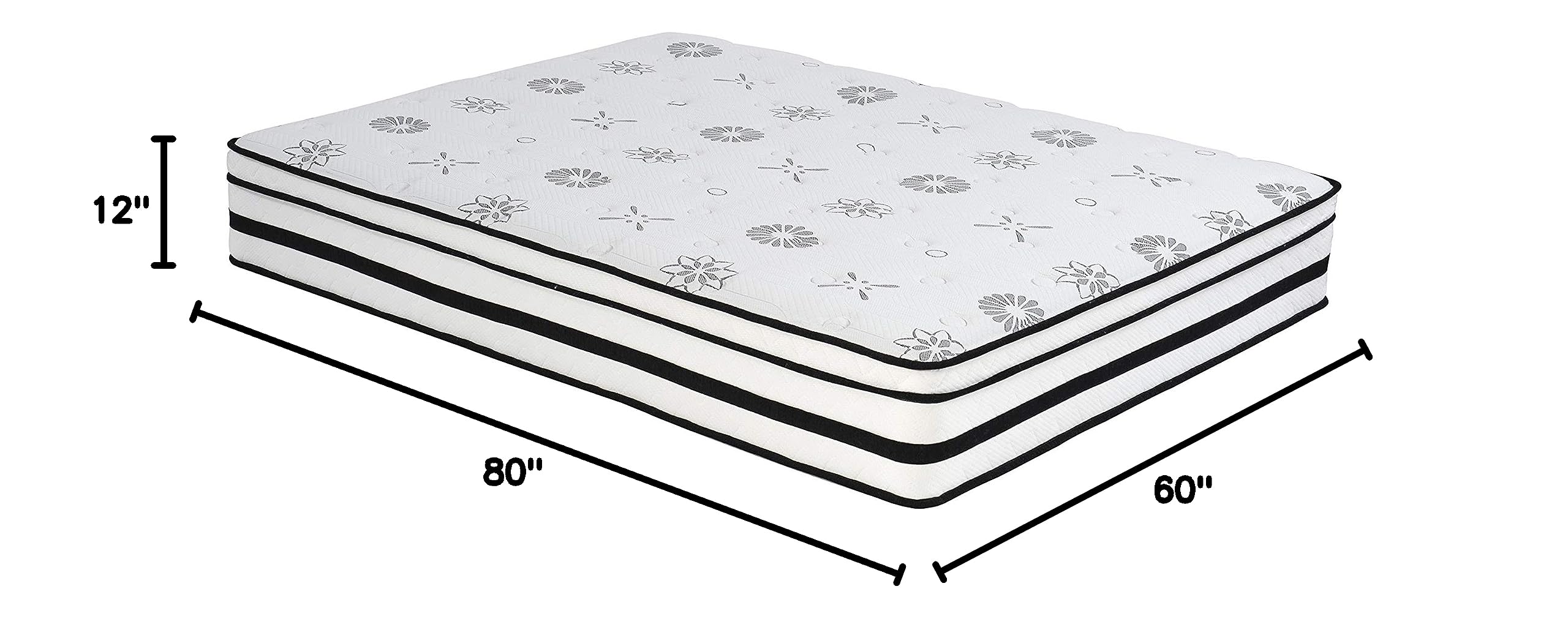 Lexicon Warnell 12-Inch Hybrid Mattress, Queen, White - Image 6