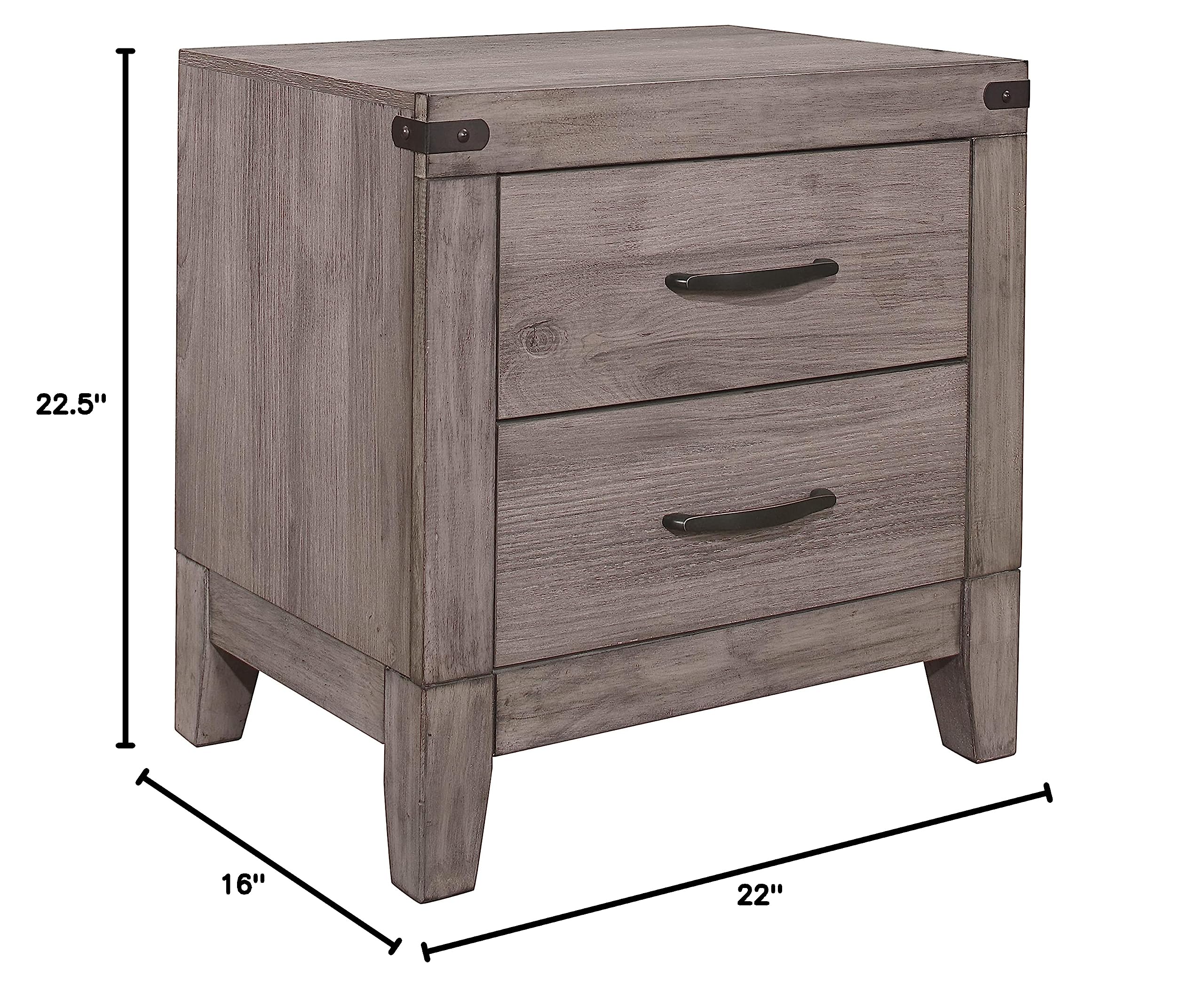 Lexicon Zade 2-Drawer Nightstand, Brownish Gray - Image 7